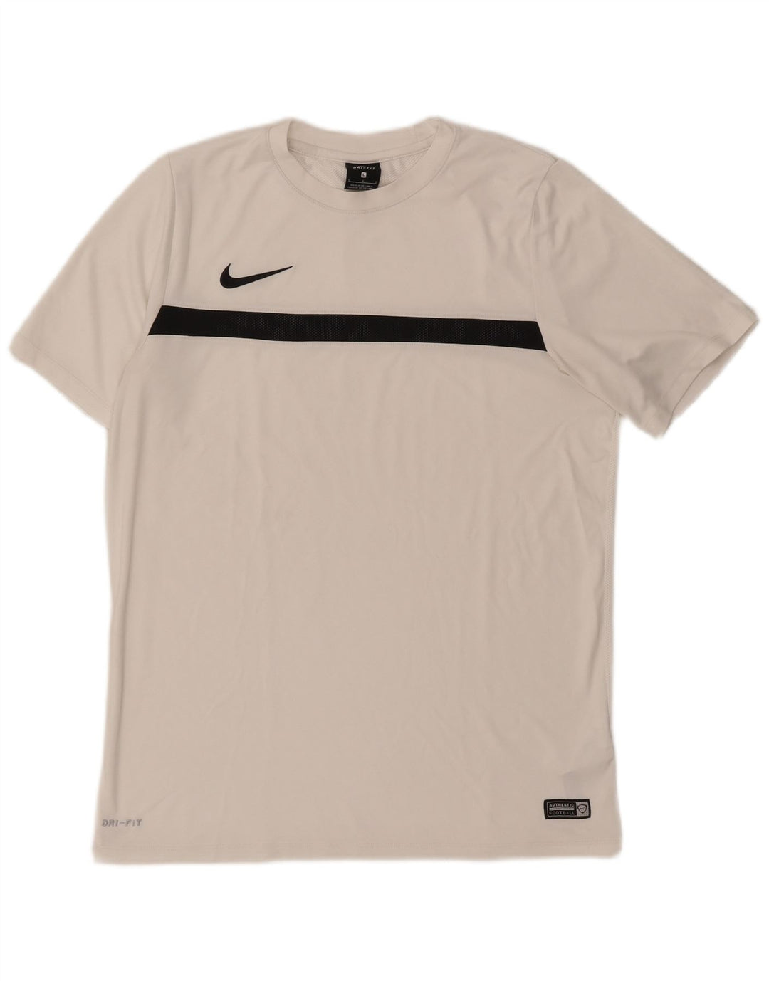 Nike Herre Dri Fit T-shirt Top Stor hvid Colourblock Polyester
