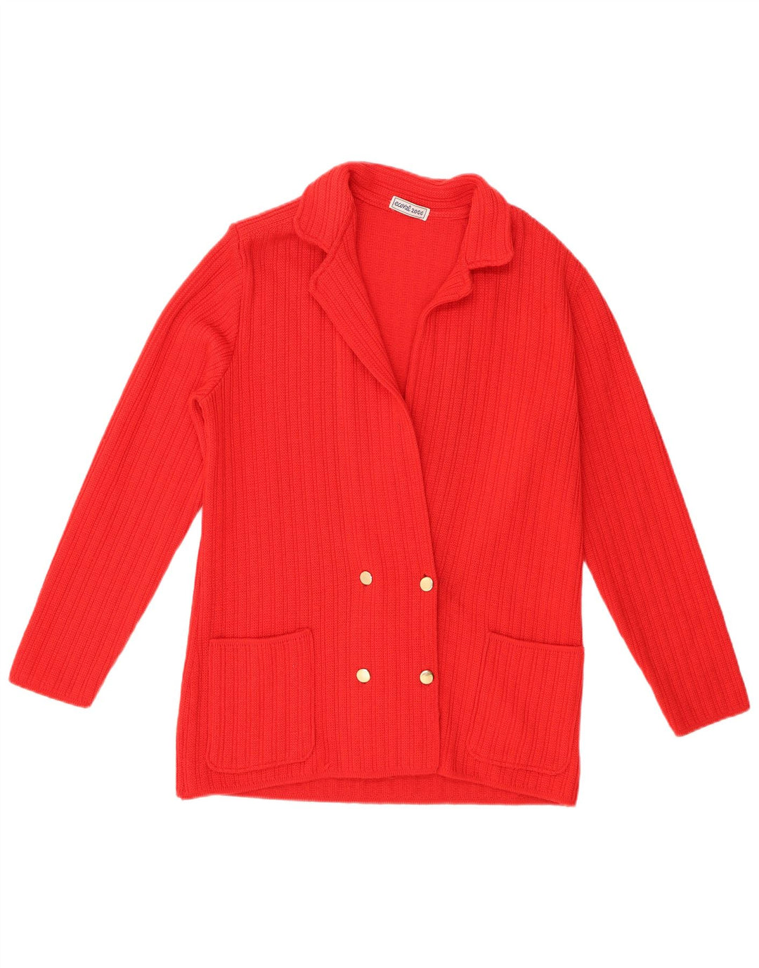 Vintage dame cardigan sweater US 6 Medium Red Virgin Wool