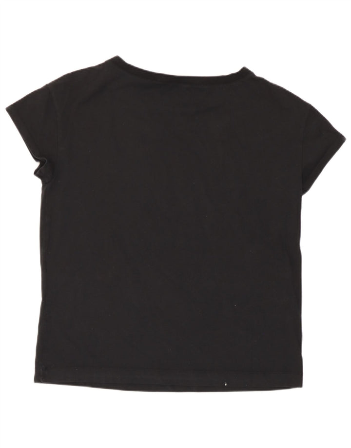 Moschino Dame Grafisk T-Shirt Top UK 14 Stor Sort