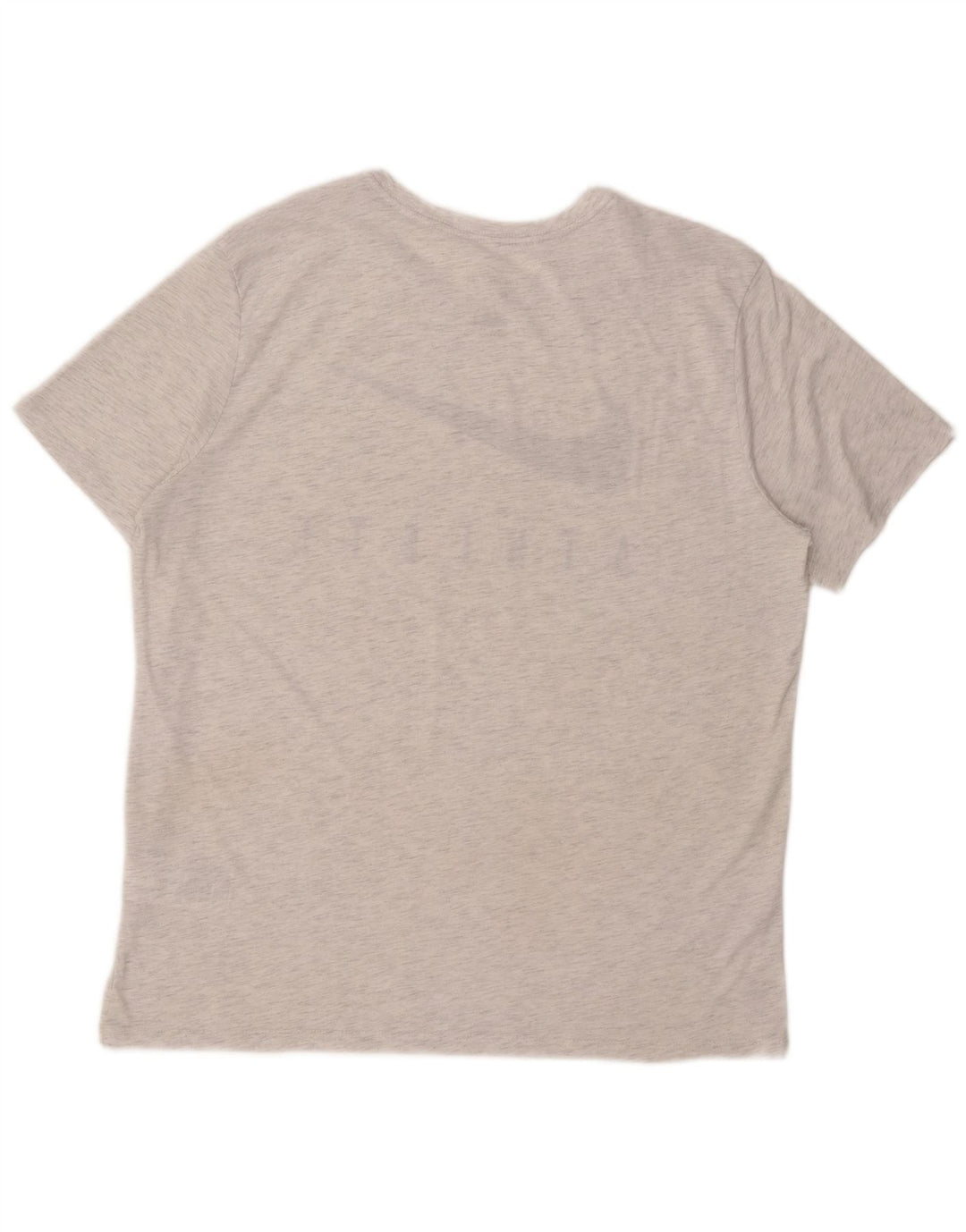 Nike Herre Athletic Cut Grafisk T-Shirt Top XL Grå Flecked Polyester