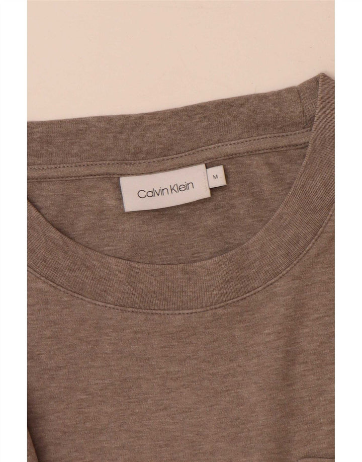 Calvin Klein Herre T-Shirt Top Medium Brun