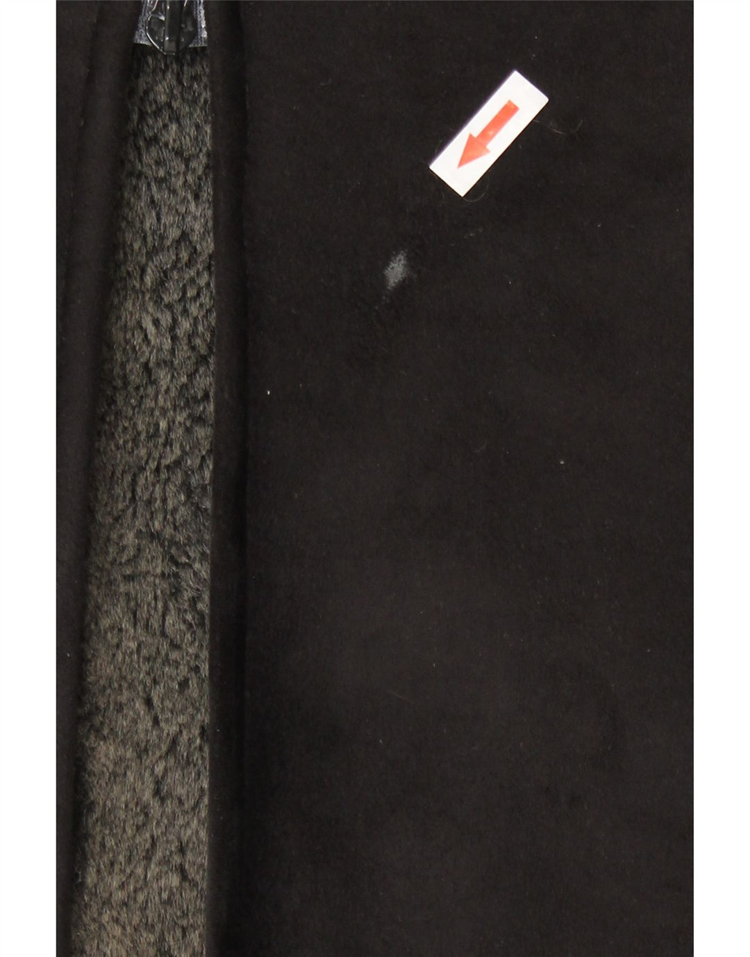 Vintage Sherpa overfrakke til kvinder IT 40 Small Black
