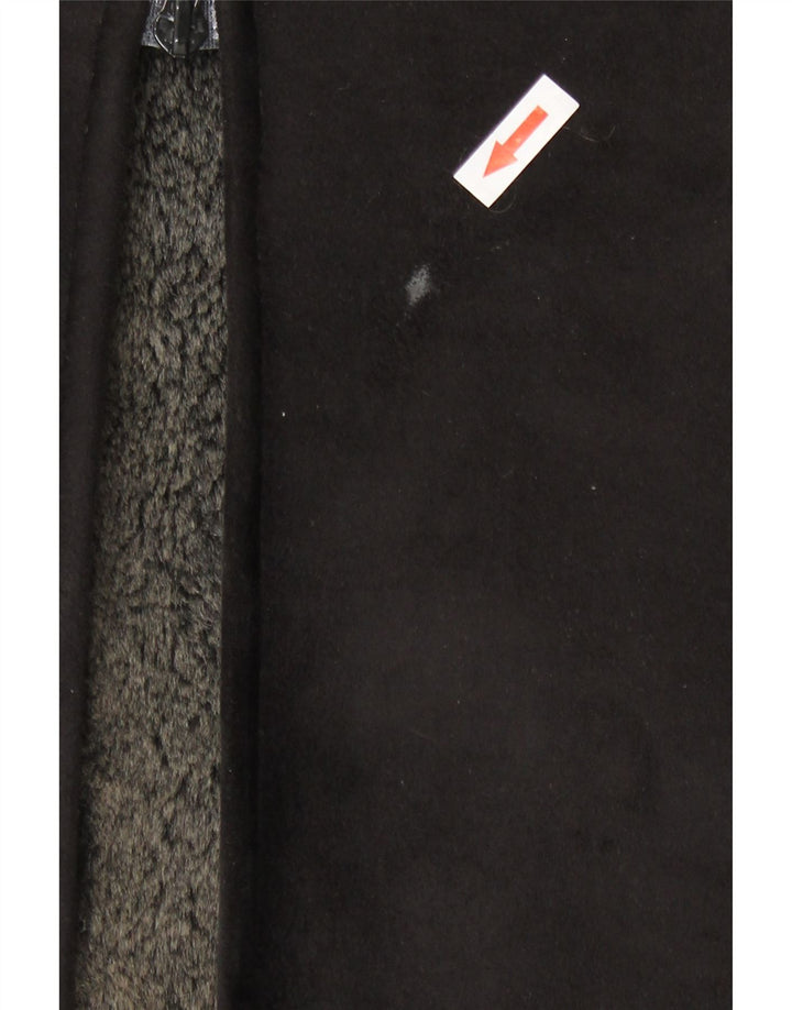 Vintage Sherpa overfrakke til kvinder IT 40 Small Black