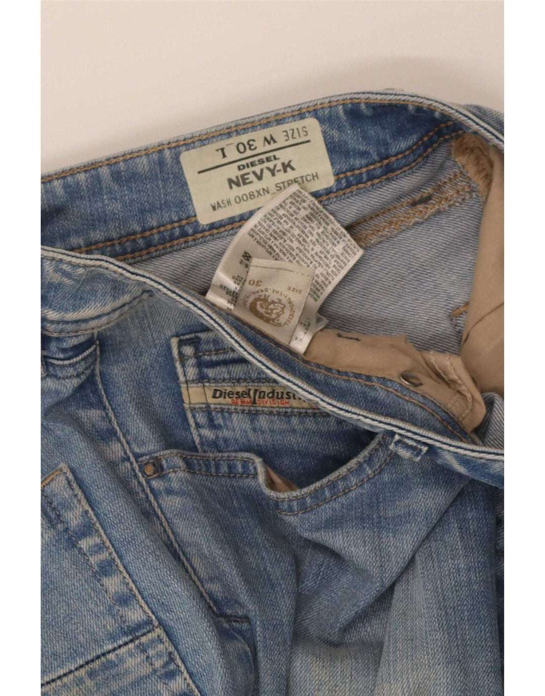 Diesel Dame Nevy Slim Jeans W30 L29 Blå Bomuld