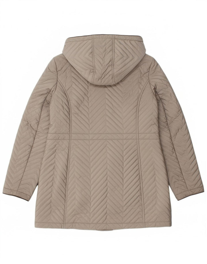 Dkny Dame Quiltet Overfrakke UK 16 Large Grå