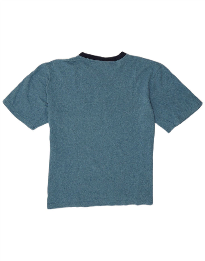 Asics Herre T-Shirt Top Medium Blue Flecked Bomuld