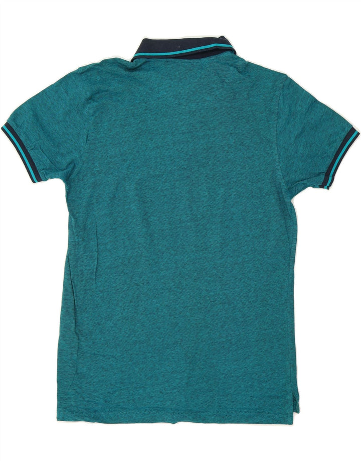 PIERRE CARDIN Mens Regular Fit Polo Shirt Medium Blue Pinstripe Cotton Vintage Pierre Cardin and Second-Hand Pierre Cardin from Messina Hembry 
