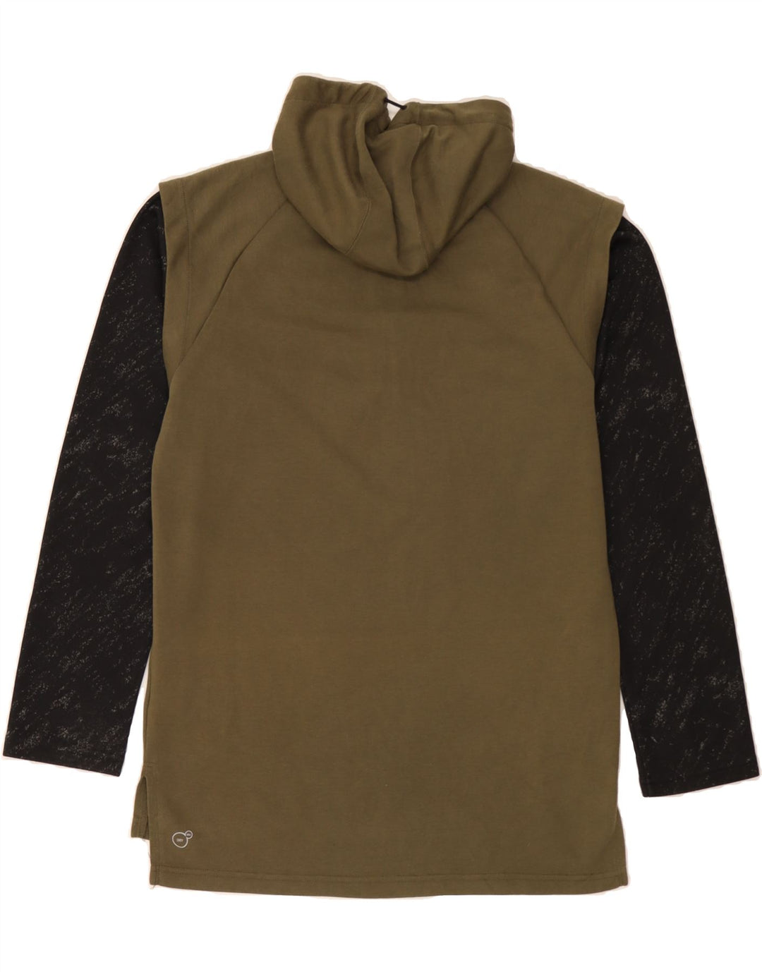 PUMA Mens Zip Neck Hoodie Jumper Medium Khaki Colourblock Polyester Vintage Puma and Second-Hand Puma from Messina Hembry 