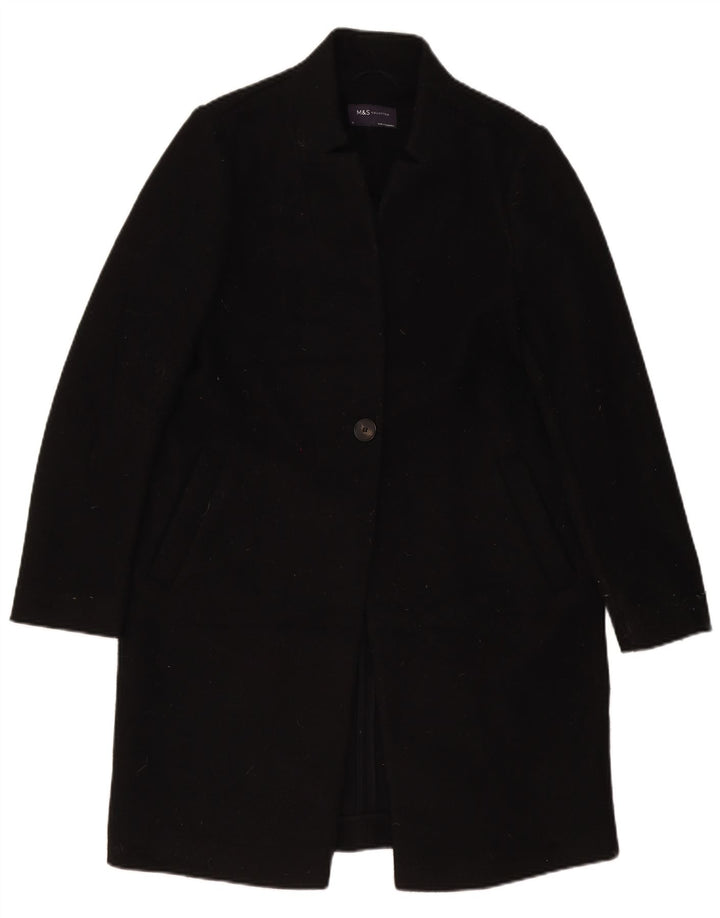 Marks & Spencer Dameoverfrakke UK 10 Lille sort polyester