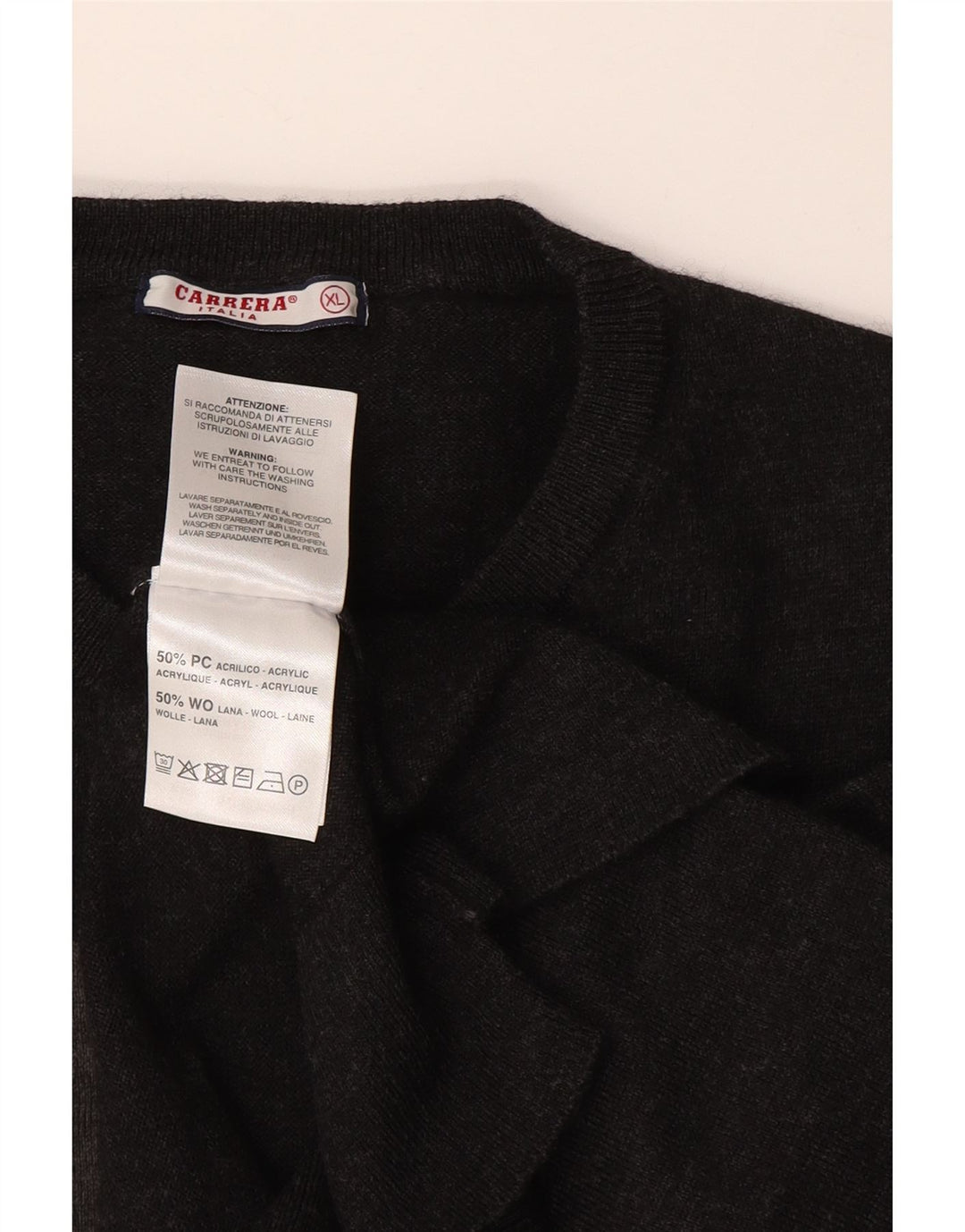 Carrera Herre Crew Neck Jumper Sweater XL Grå Geometrisk Akryl