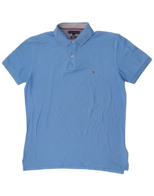 Tommy Hilfiger Herre Regular Fit Polo Shirt Stor Blå Bomuld