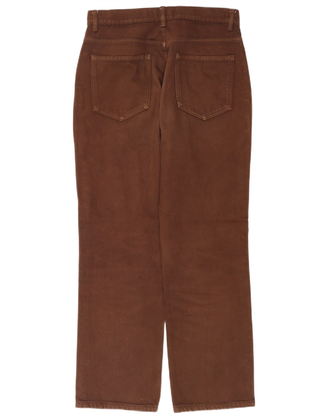 Zara Dame Højtaljede Straight Jeans EU 40 Medium W30 L28 Brun