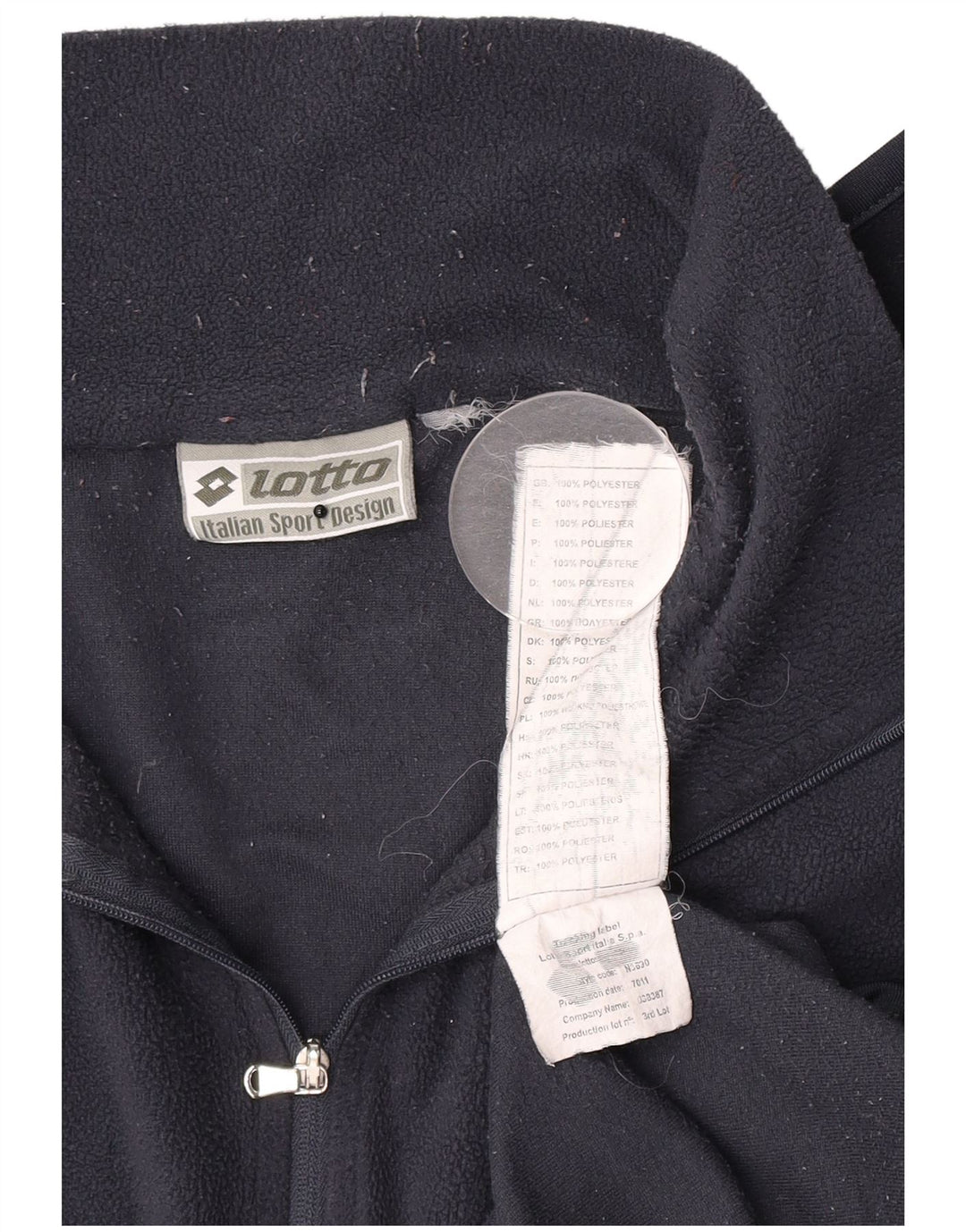 Lotto Herre lynlås hals Fleece Jumper Medium Navy Blue Polyester