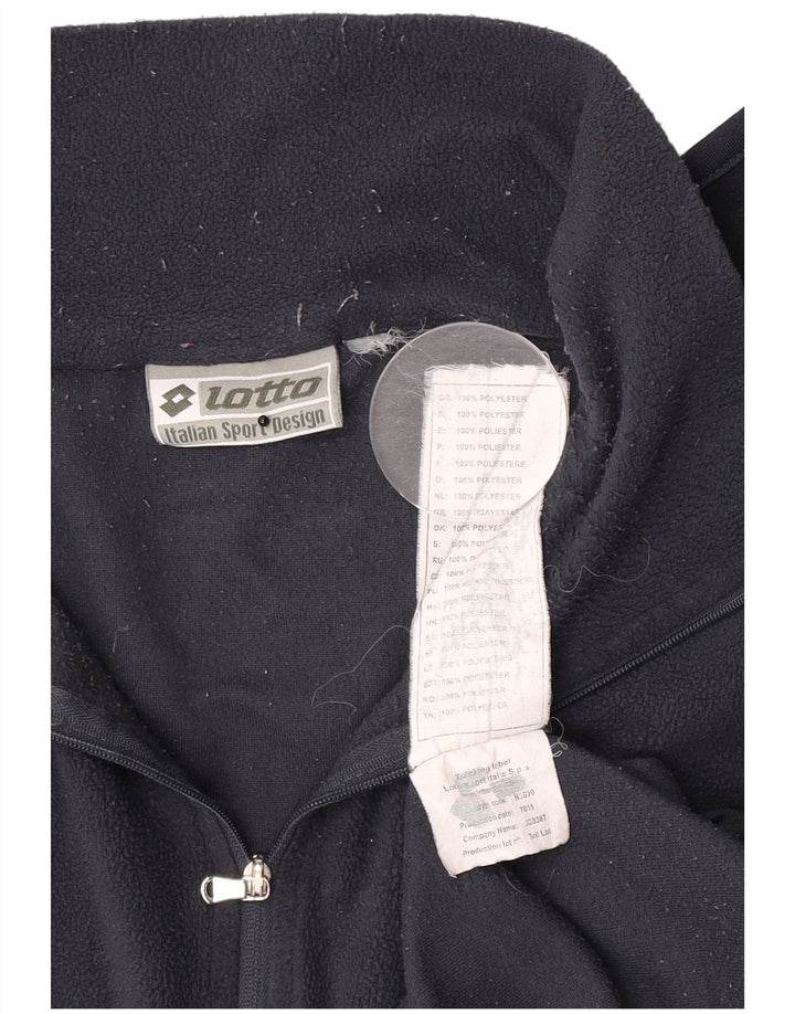 Lotto Herre lynlås hals Fleece Jumper Medium Navy Blue Polyester