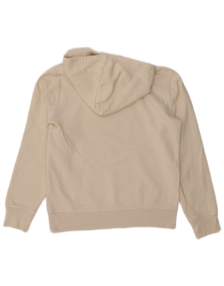 CHAMPION Grafisk hættetrøje til kvinder UK 14 Medium hvid bomuld