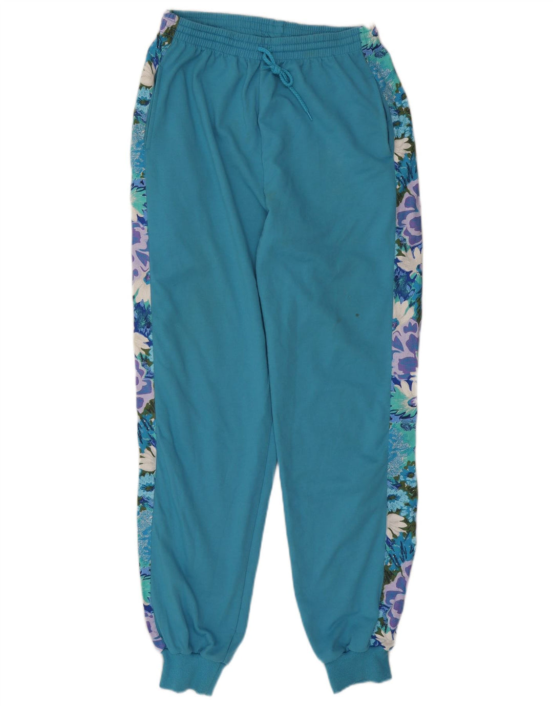 VINTAGE hel træningsdragt til kvinder UK 14/16 Large Blue Floral Polyester