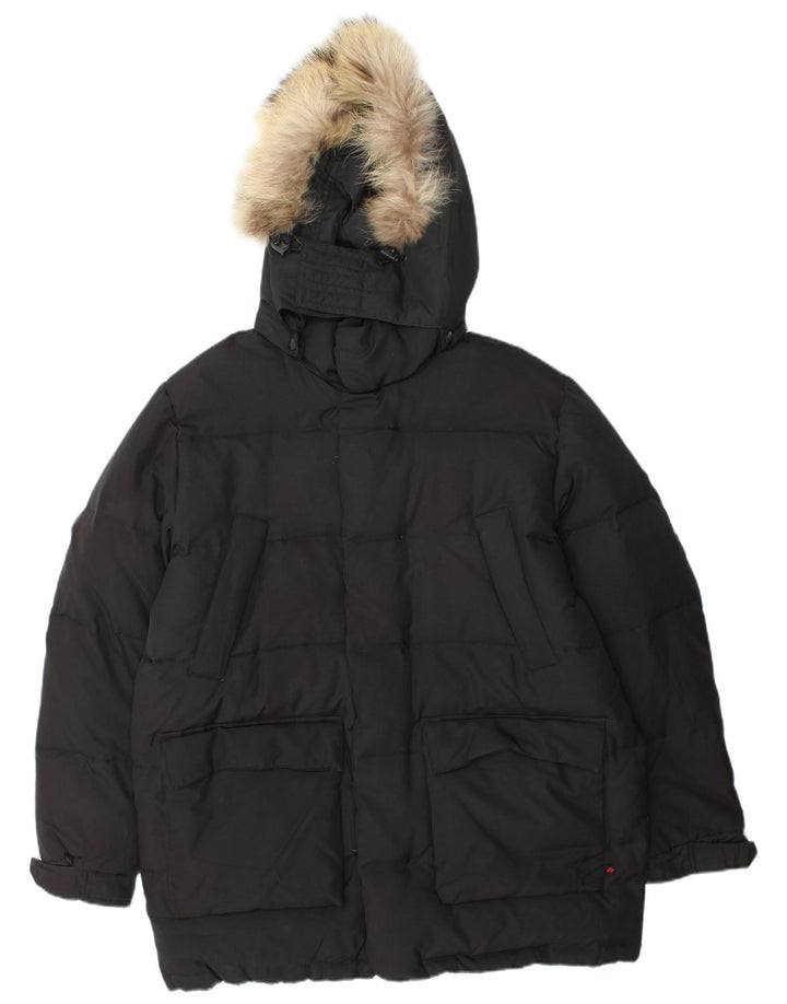 Dubin Herre hættepolstret jakke UK 38 Medium Sort Polyester