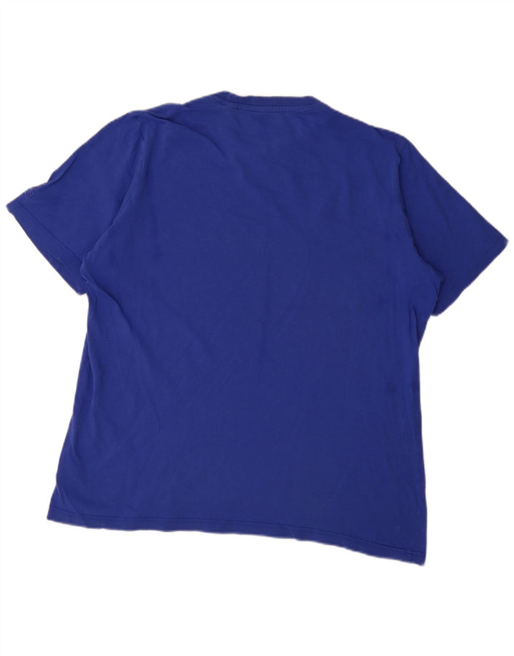 Adidas Herre Grafisk T-Shirt Top Stor Blå Bomuld