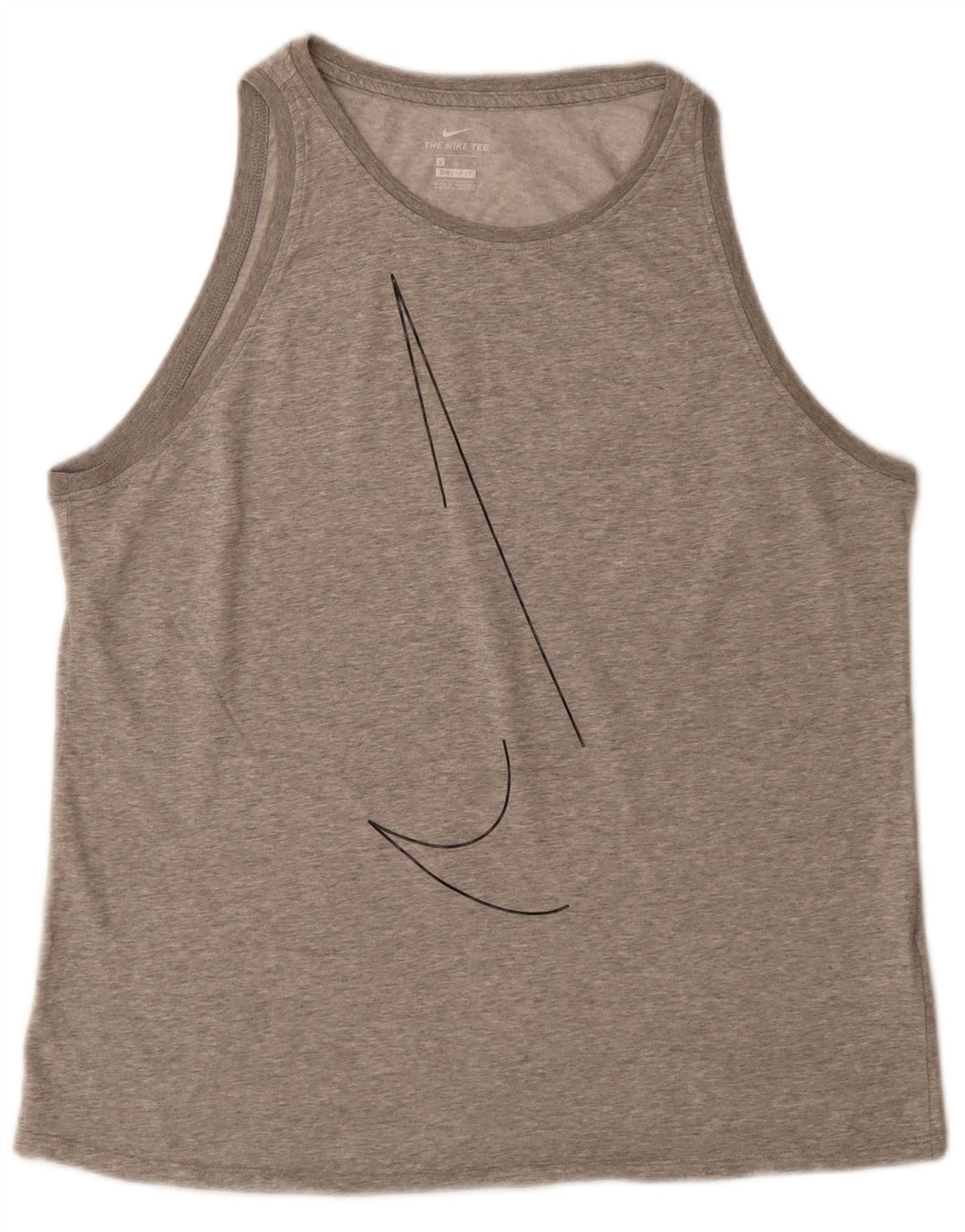 Nike Herre Dri Fit Grafisk Vest Top Stor Grå Bomuld