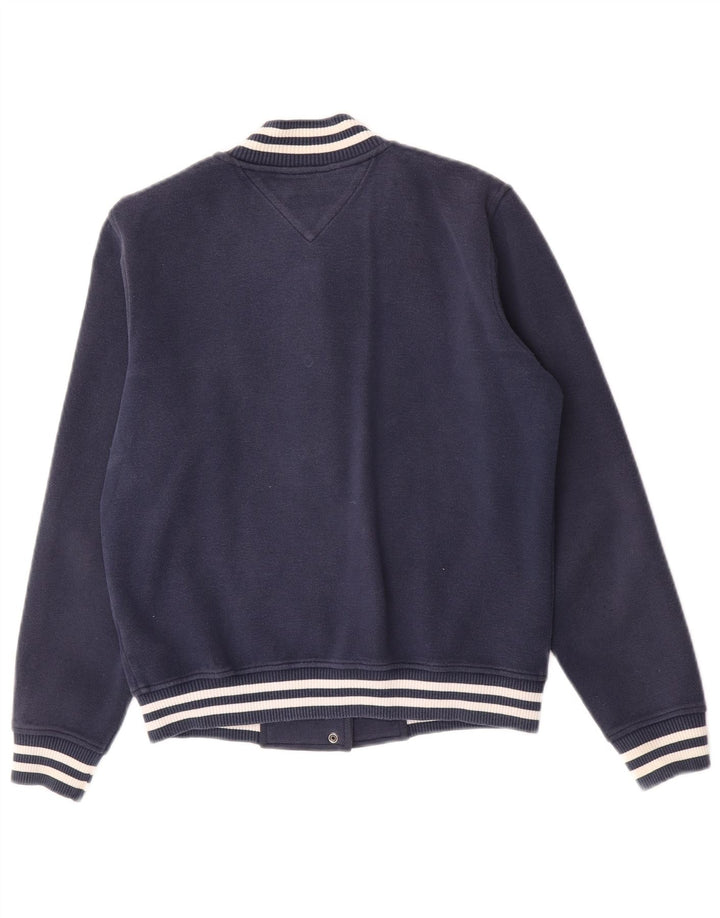 Tommy Hilfiger Dame Oversized Varsity Jacket UK 10 Small Navy Blue
