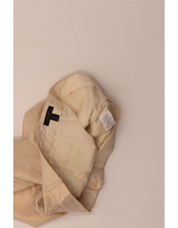 J. CREW Chino Shorts til kvinder US 8 Medium W34 Beige hør