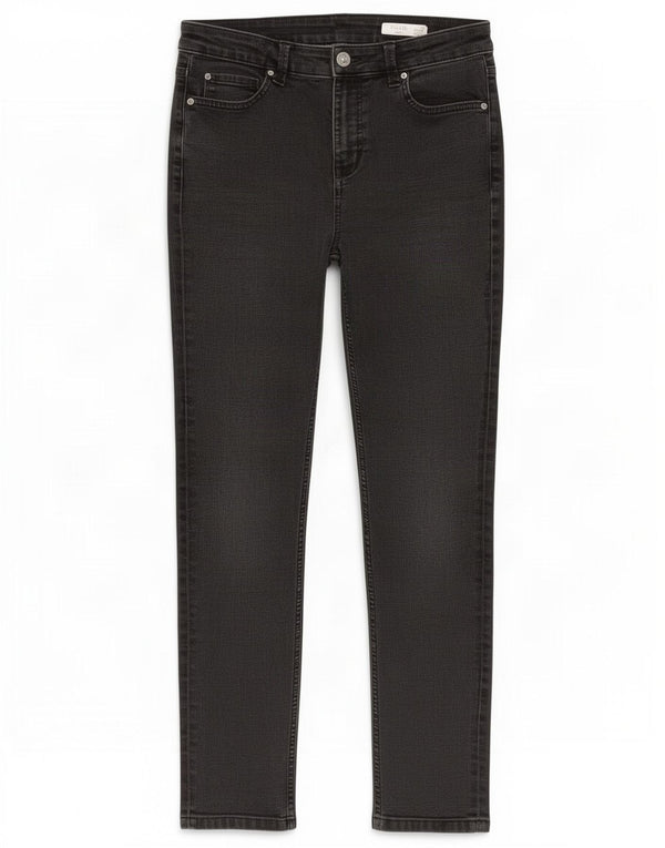 Marks & Spencer Dame The Lily Slim Jeans UK 12 Medium W27 L28 Sort