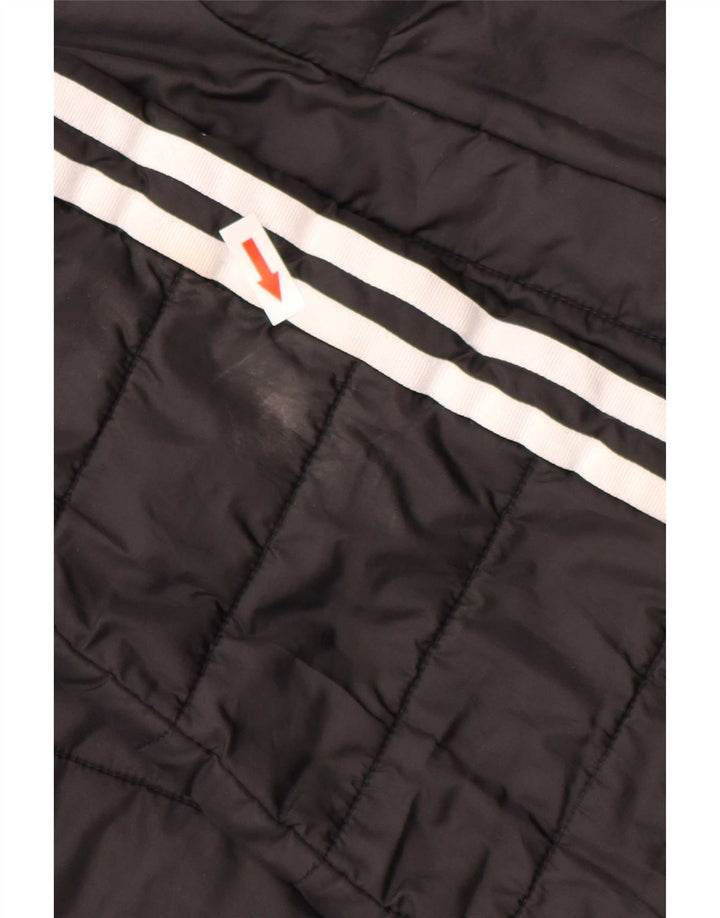 Adidas Dame Hætte Polstret Jakke UK 14 Stor Sort Polyester