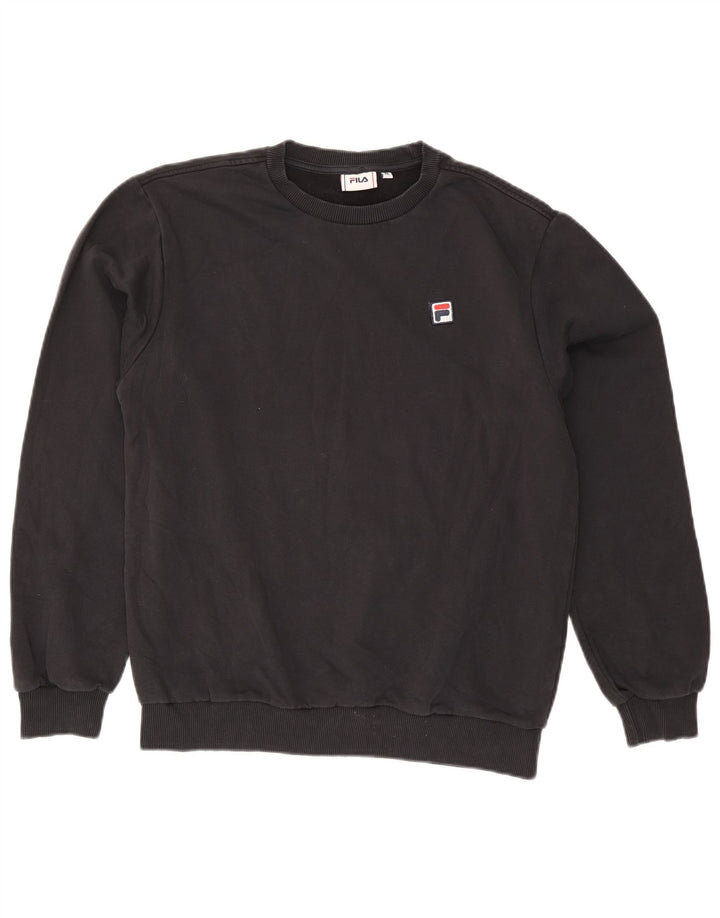 Fila Herre Sweatshirt Jumper Medium Sort Bomuld