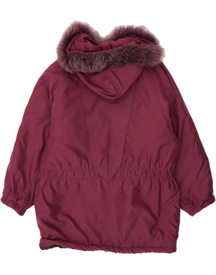 VINTAGE Womens Oversized Hooded Windbreaker Jacket UK 10 Small Purple Vintage Vintage and Second-Hand Vintage from Messina Hembry 