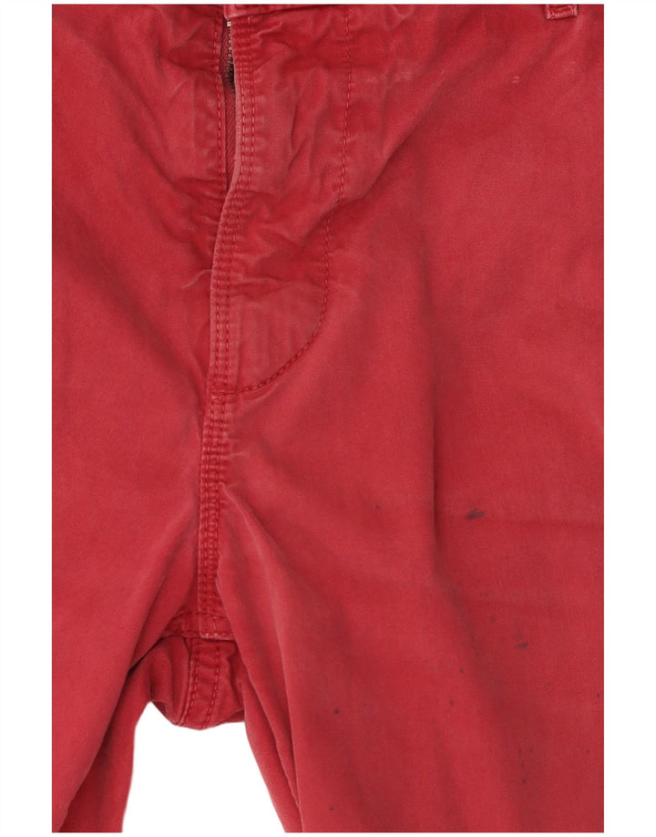 Hugo Boss Herre Chino Shorts W33 Medium Rød Bomuld