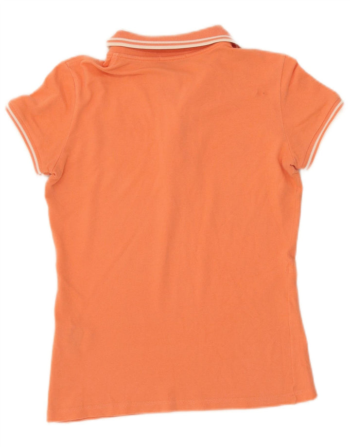 Fred Perry Dame Polo Shirt UK 10 Small Orange Bomuld