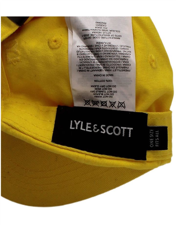 LYLE & SCOTT Grafisk baseballkasket til mænd One Size Gul bomuld Classic
