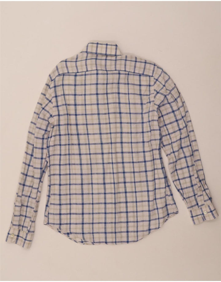 ARMANI JEANS Herreskjorte Medium Blå Ternet hør