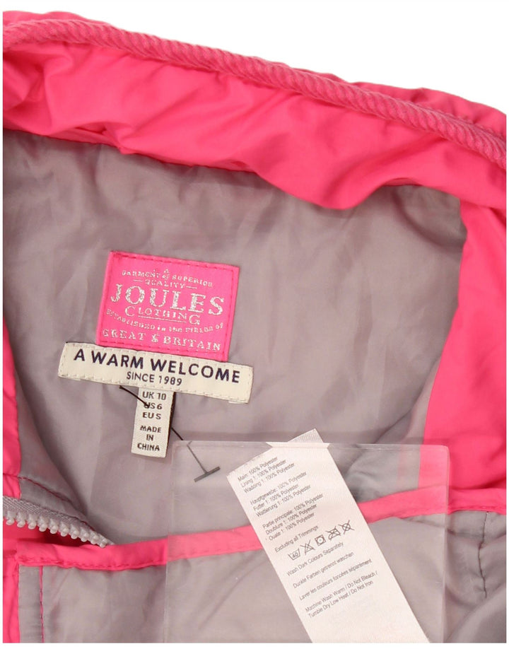 JOULES Dame Quiltet Gilet UK 10 Small Pink Polyester