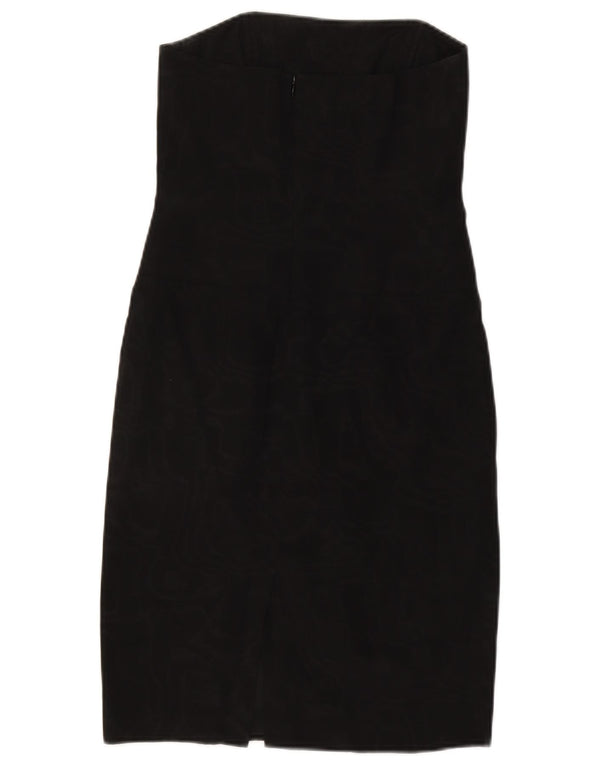 Intrend Dame Stropløs Kjole UK 8 Small Black Acetate