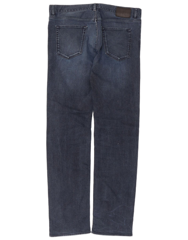 HUGO BOSS Straight jeans til mænd W34 L34 Marineblå bomuld