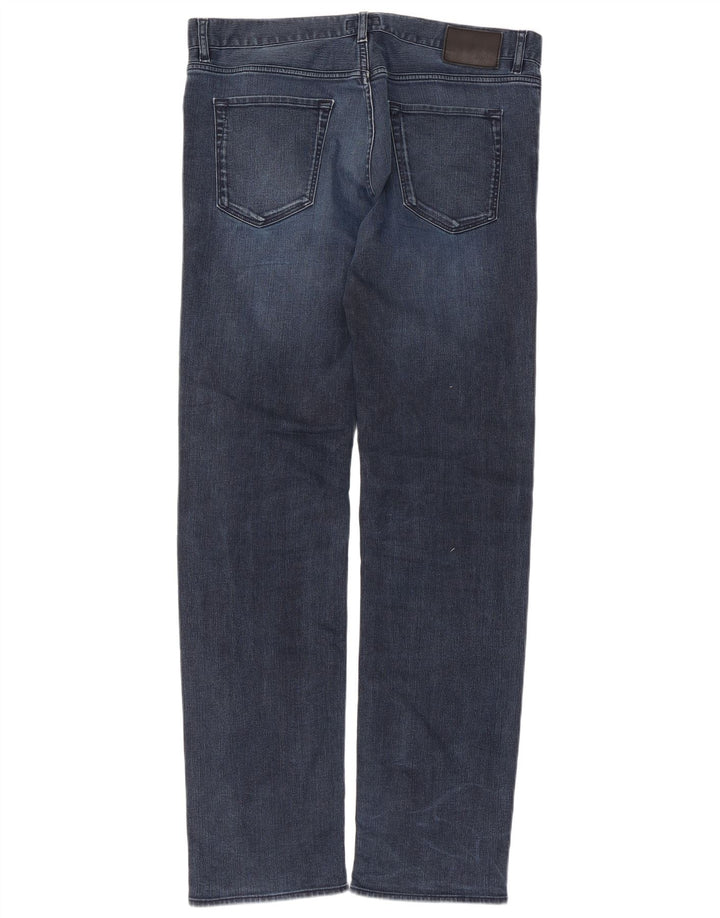 HUGO BOSS Straight jeans til mænd W34 L34 Marineblå bomuld