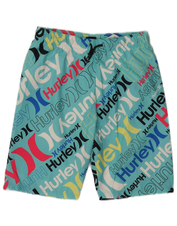 Hurley Boys Grafiske svømmeshorts 12-13 år Stor turkis polyester