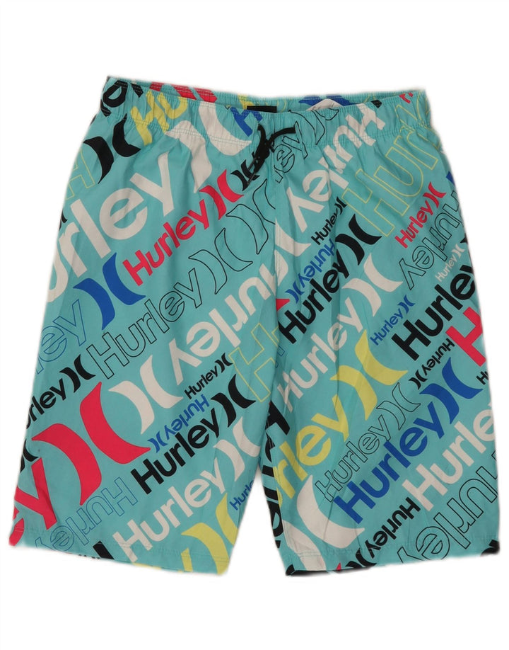 Hurley Boys Grafiske svømmeshorts 12-13 år Stor turkis polyester