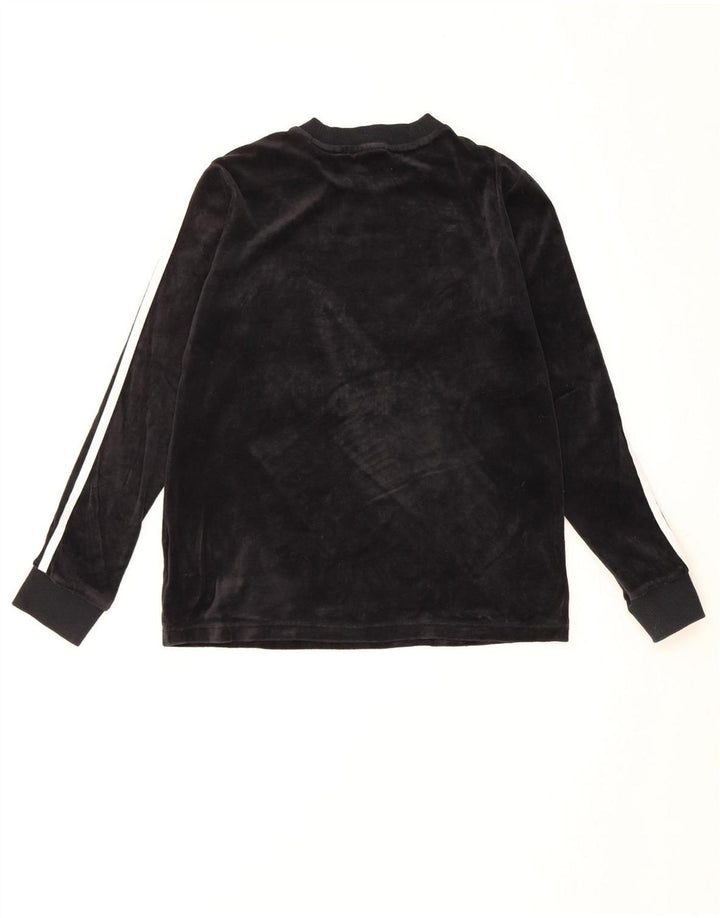 Adidas Dame Grafisk Top Langærmet UK 12 Medium Sort Bomuld