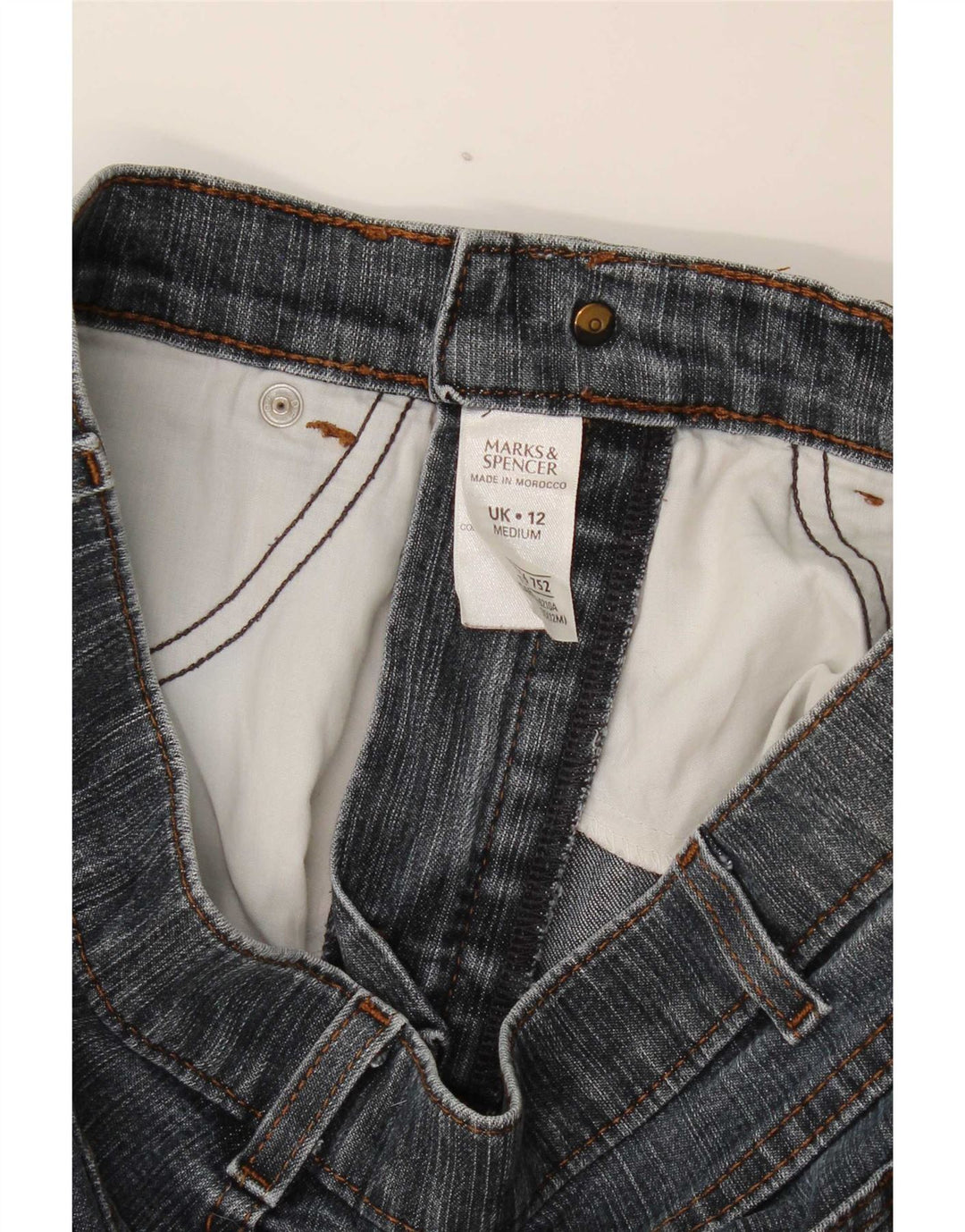 Marks & Spencer Dame Bootcut Jeans UK 12 Medium W30 L30 Blå Bomuld