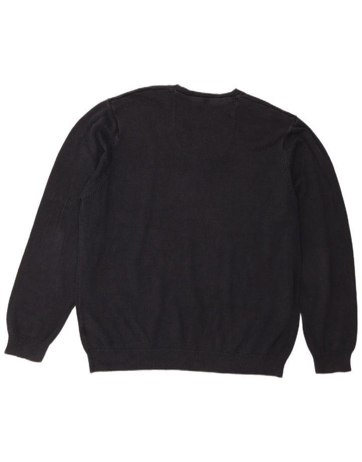 Marks & Spencer Herre Blue Harbor V-hals sweater XL sort bomuld