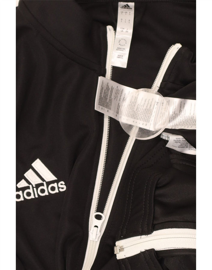 ADIDAS Mens Aeroready Tracksuit Top Jacket Large Black Polyester