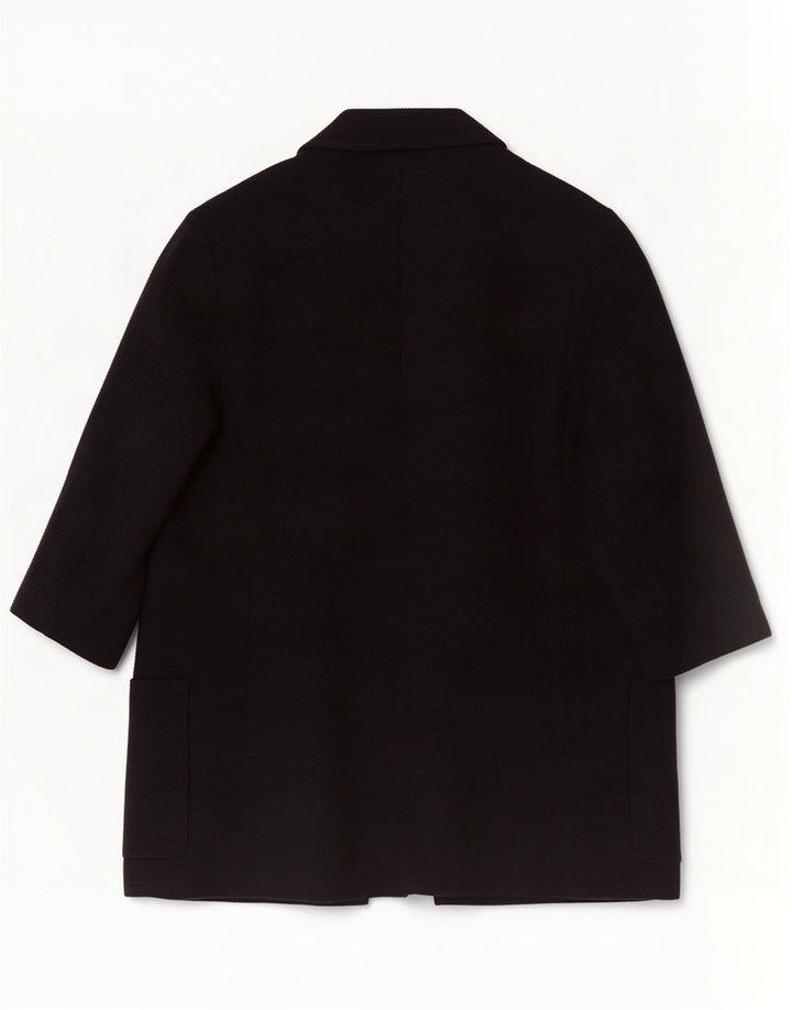 Zara Dame Oversized 3/4 ærmet åben blazerjakke UK 10 Small Navy Blue