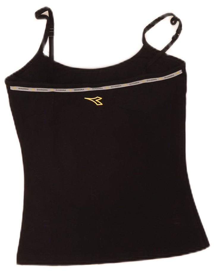 Diadora Dame Cami Top US 2 XS Sort bomuld