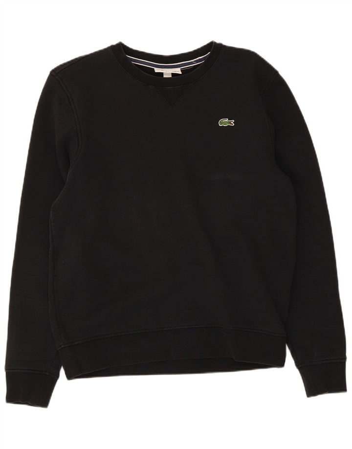 Lacoste Womens Regular Fit Sweatshirt Jumper Størrelse 3 Lille sort bomuld