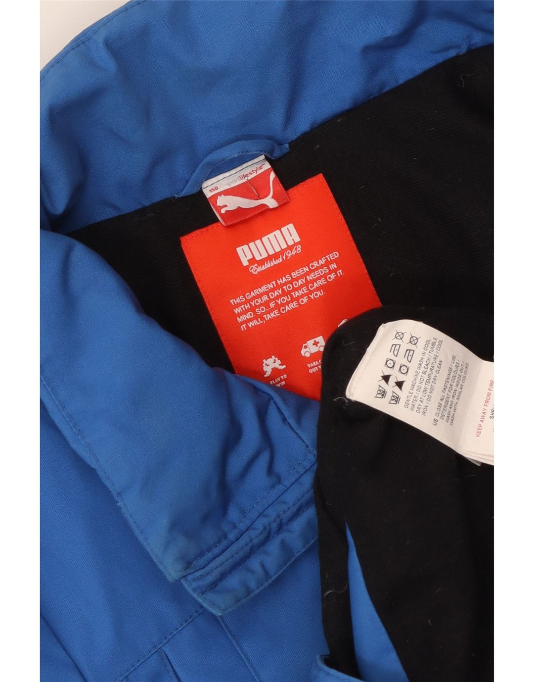 Puma Boys Windbreaker Jacket 11-12 År Blå Polyester