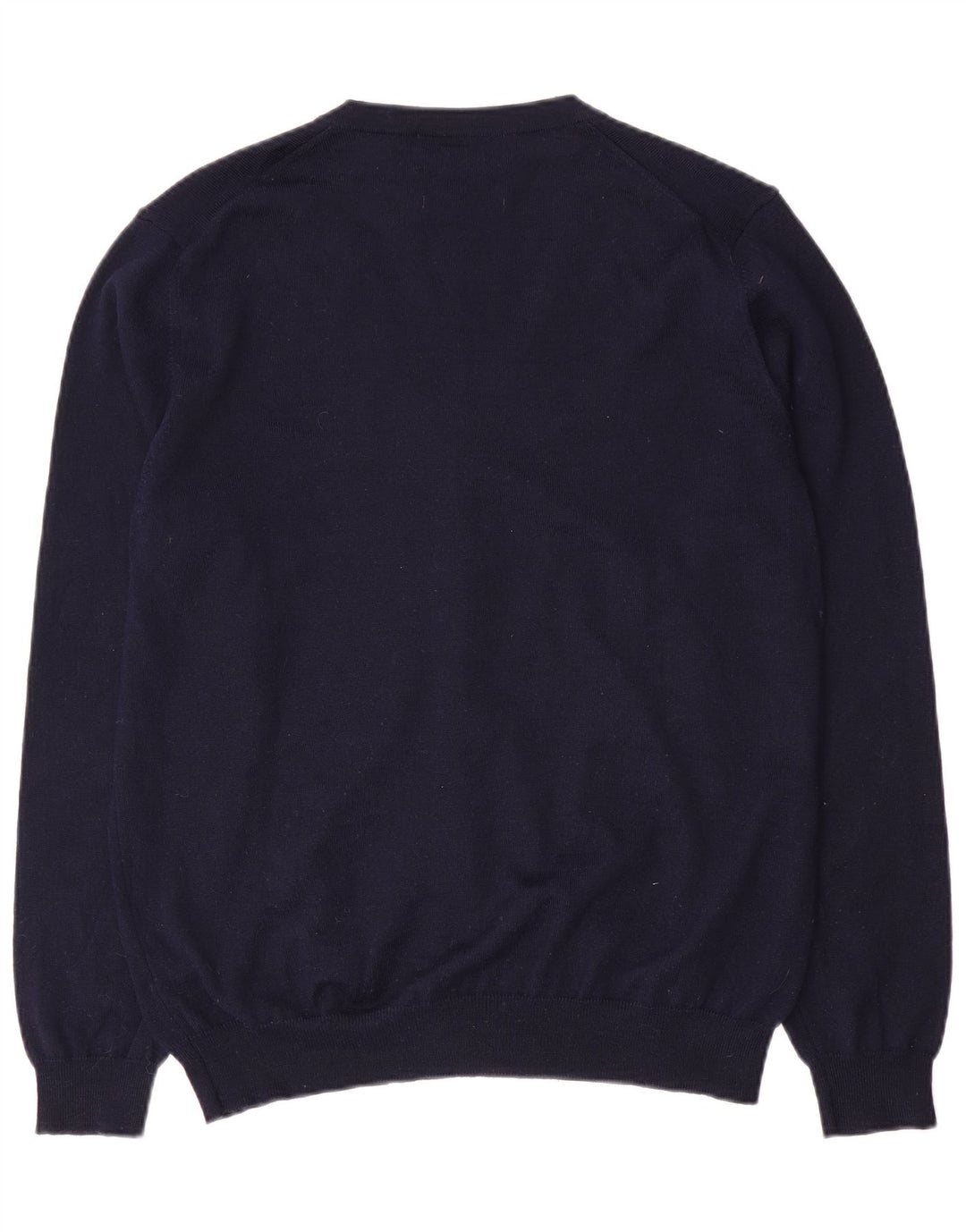 Marks & Spencer Herre Cardigan Sweater Stor Marineblå Merinould