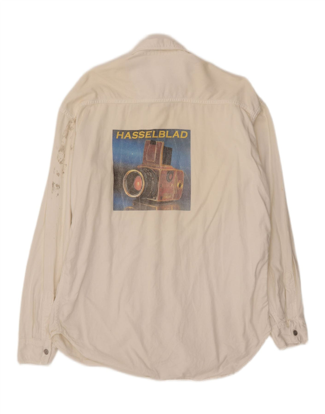 REPLAY Mens Graphic Shirt Large Off White