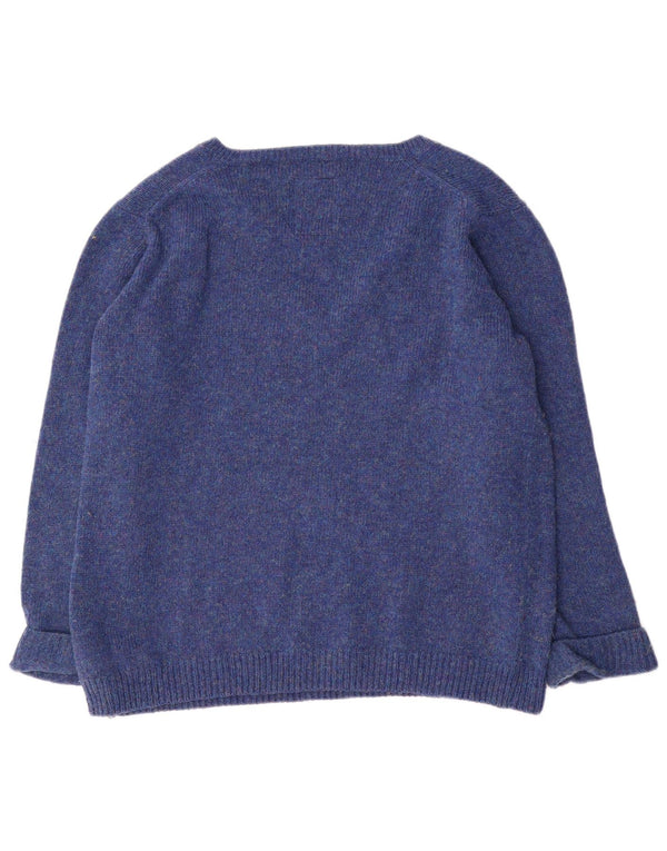 G-Star Dame V-hals sweater UK 14 Medium Blue Flecked